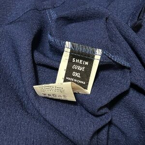 SHEIN Curve Deep Blue Blouse